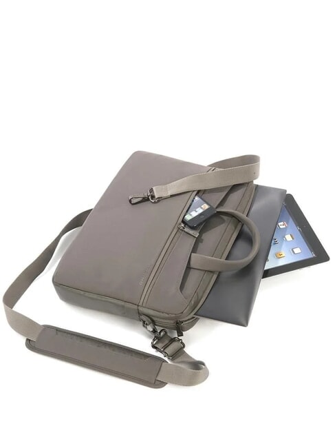 WORK OUT 13" laptop briefcase with shoulder strap grey - Work Briefcases