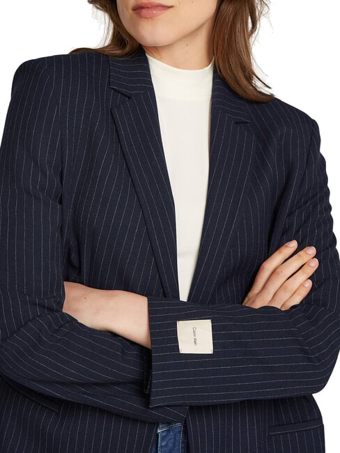 CK Pinstriped blazer jacket night sky / gray morn stripe - Women's Jackets