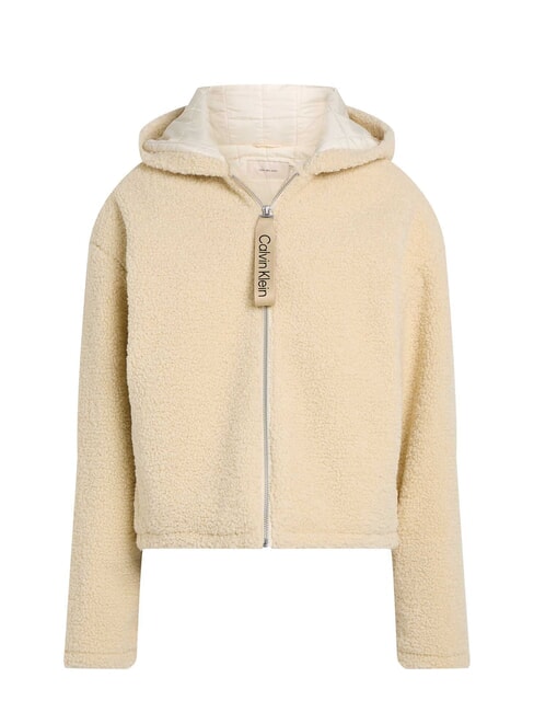 CK JEANS Full zip fleece jacket with hood harbor haze - Women's Jackets