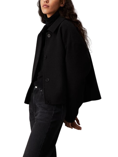 CK JEANS Short wool blend jacket ck black - Women's Jackets
