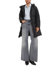 CALVIN KLEIN CK JEANS Medium-length down jacket with belt ck black - Women's down jackets - 6