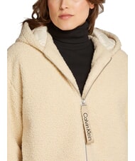 CALVIN KLEIN CK JEANS Full zip fleece jacket with hood harbor haze - Women's Jackets - 3