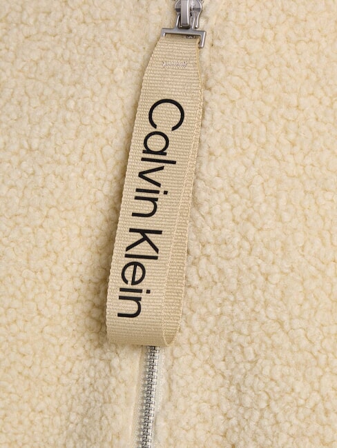 CK JEANS Full zip fleece jacket with hood harbor haze - Women's Jackets