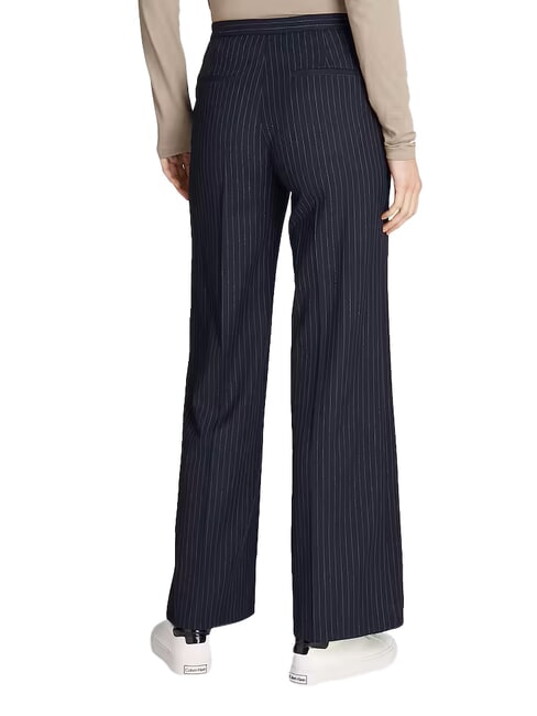 CK Wide-leg pinstriped trousers night sky / gray morn stripe - Women's Pants