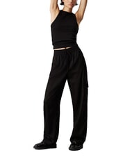 CALVIN KLEIN CK JEANS Soft viscose trousers ck black - Women's Pants - 4