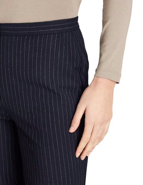 CK Wide-leg pinstriped trousers night sky / gray morn stripe - Women's Pants