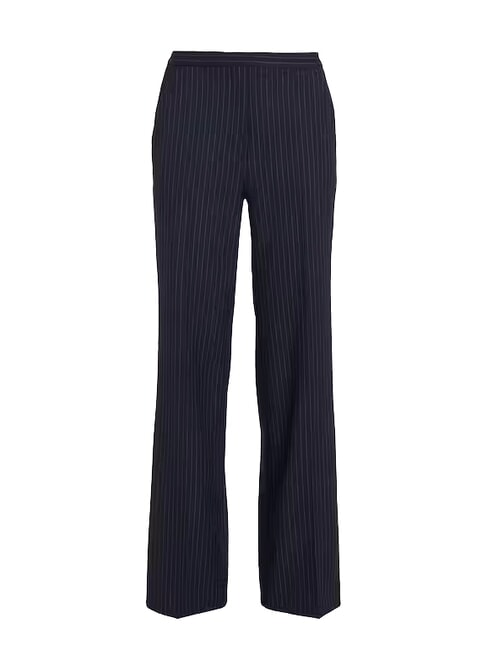 CK Wide-leg pinstriped trousers night sky / gray morn stripe - Women's Pants