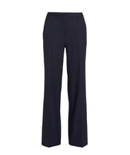 CALVIN KLEIN CK Wide-leg pinstriped trousers night sky / gray morn stripe - Women's Pants - 5