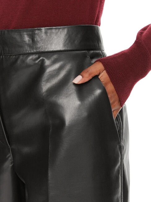 CK High-waisted trousers with wide legs ck black - Women's Pants