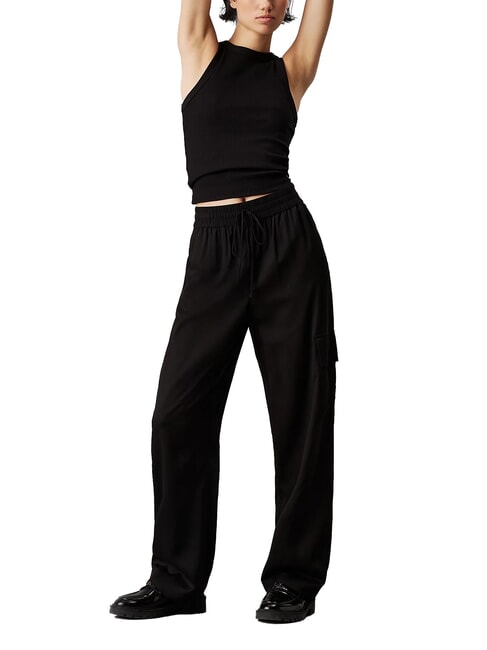 CK JEANS Soft viscose trousers ck black - Women's Pants