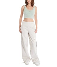 CALVIN KLEIN CK JEANS Low-waisted cargo pants eggshell - Women's Pants - 4