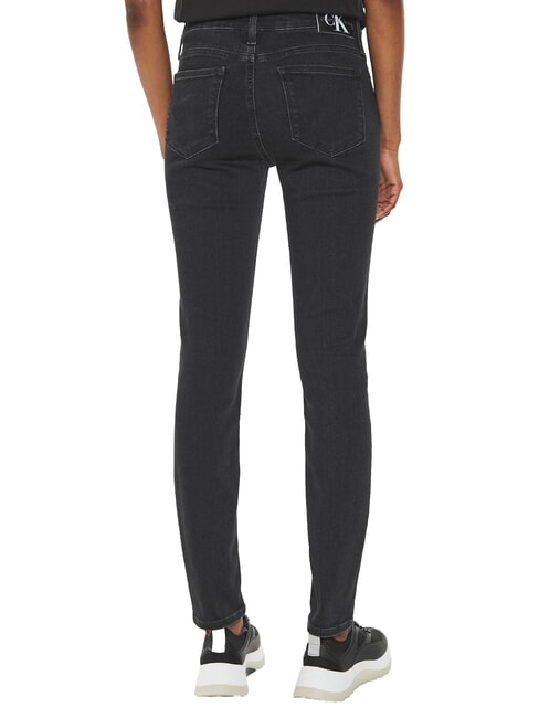 CK JEANS Mid-rise skinny fit jeans black denim - Jeans