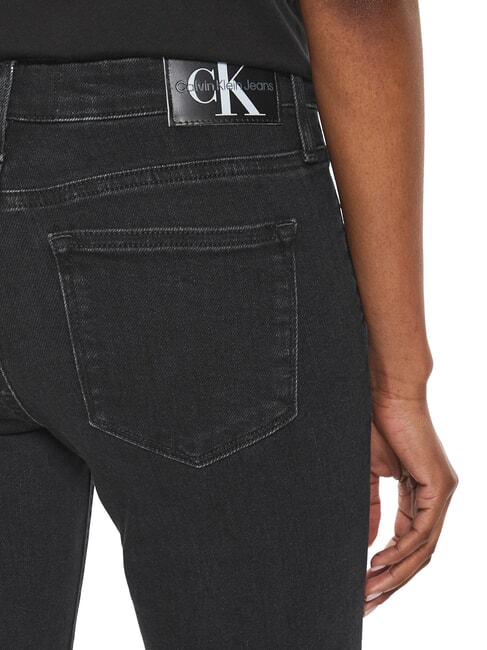 CK JEANS Mid-rise skinny fit jeans black denim - Jeans