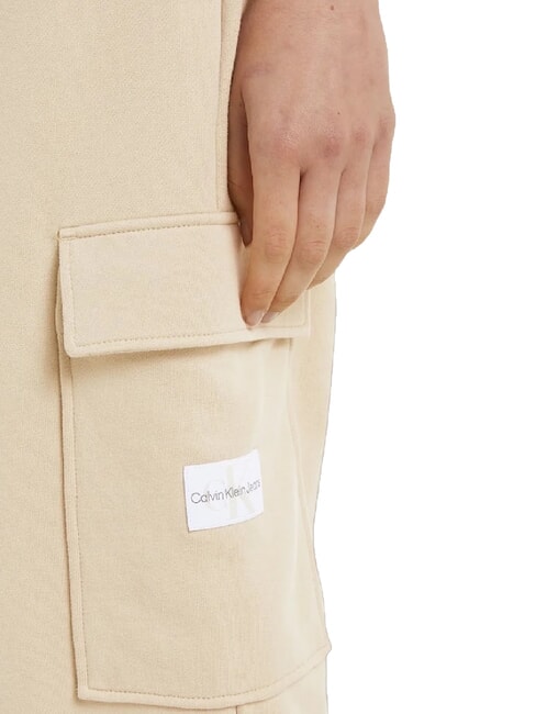 CK JEANS Jogging trousers with big pockets pale khaki - Sports suits for women