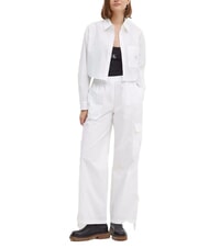CALVIN KLEIN CK JEANS Cotton cargo pants bright white - Women's Pants - 5