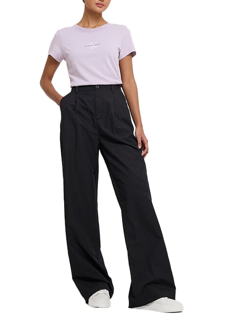 CK JEANS Wide-leg straight-leg chinos ck black - Women's Pants