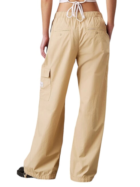 CK JEANS Cotton cargo pants pale khaki - Women's Pants