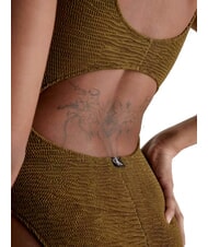 CALVIN KLEIN CK One-piece swimsuit with backless urban army - Women's swimwear - 3