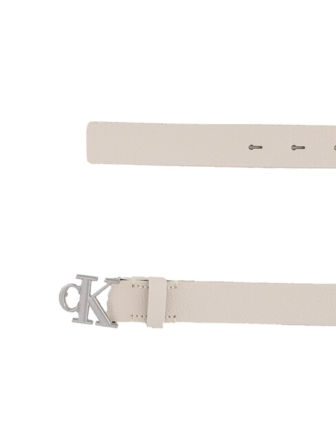 CK JEANS MONOGRAM  Made in Italy leather belt birch - Belts