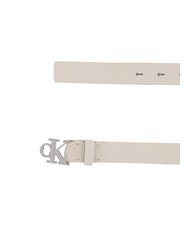 CALVIN KLEIN CK JEANS MONOGRAM  Made in Italy leather belt birch - Belts - 2