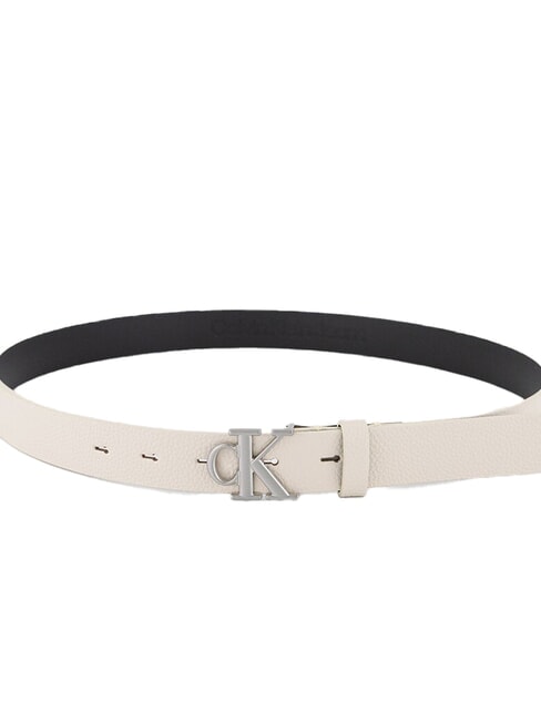 CK JEANS MONOGRAM  Made in Italy leather belt birch - Belts