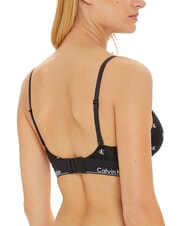 CALVIN KLEIN CK Stretch cotton bralette bra black diamond logo print - Women's Underwear - 2