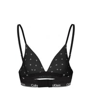 CALVIN KLEIN CK Stretch cotton bralette bra black diamond logo print - Women's Underwear - 4