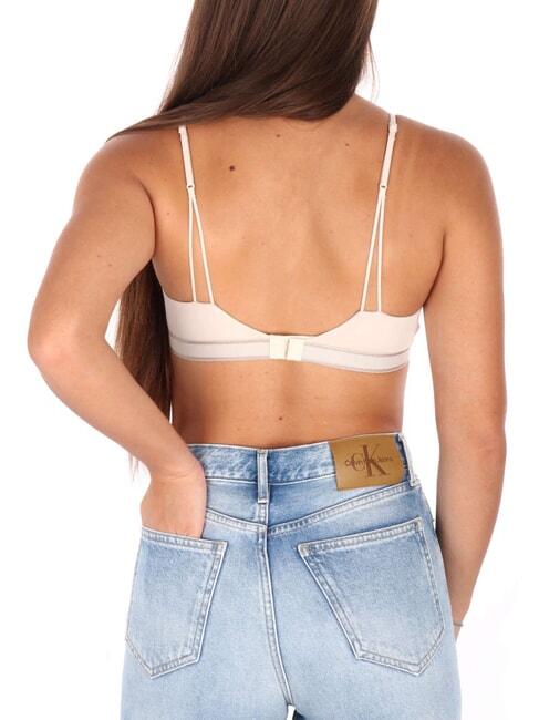 CK Triangle bralette bra sandshell with new stone logo - Women's Underwear