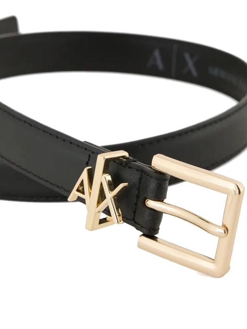 TONGUE Leather belt Black - Belts