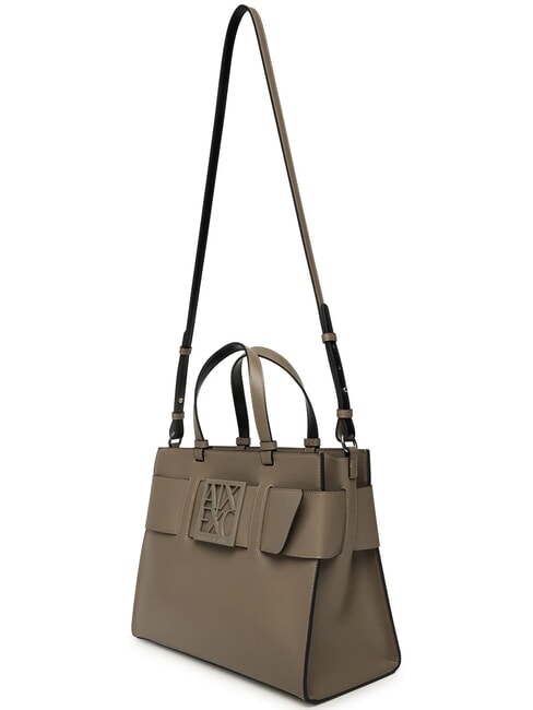 A|X BUCKLE Hand shopper, with shoulder strap brown bass - Women’s Bags