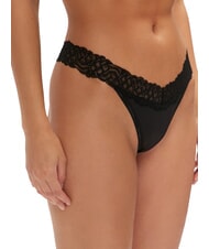 CALVIN KLEIN CK Thong with lace band black - Women's briefs - 3