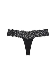 CALVIN KLEIN CK Thong with lace band black - Women's briefs - 5