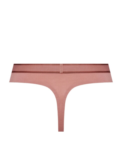 CK Thong with logo elastic red grape w/ apple butter logo - Women's briefs