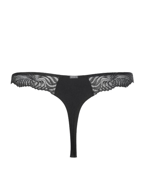 CK Thong with lace insert black - Women's briefs