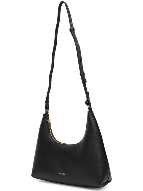 EMBOSSED LOGO Shoulder bag, with shoulder strap black/toasted coconut - Women’s Bags