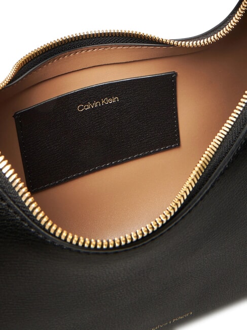 EMBOSSED LOGO Shoulder bag, with shoulder strap black/toasted coconut - Women’s Bags