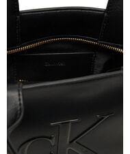 CALVIN KLEIN BOLD MONOGRAM Mini handbag with shoulder strap on black - Women’s Bags - 4