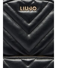 LIUJO CIRRY Quilted backpack with pocket BLACK - Women’s Bags - 4