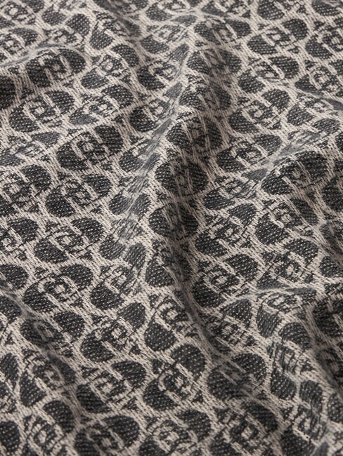 MONOGRAM Stole with monogram logo BLACK - Scarves