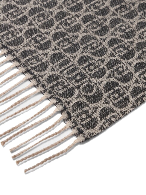 MONOGRAM Stole with monogram logo BLACK - Scarves