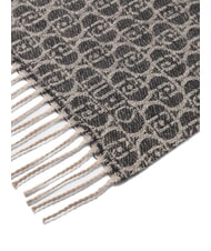 LIUJO MONOGRAM Stole with monogram logo BLACK - Scarves - 4