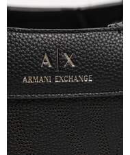 ARMANI EXCHANGE WAVE Medium perforated bag with shoulder strap black - Women’s Bags - 3