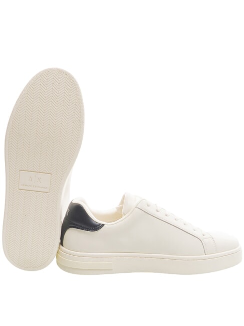 A|X COURTSIDE Leather sneakers off white + deep navy - Men’s shoes