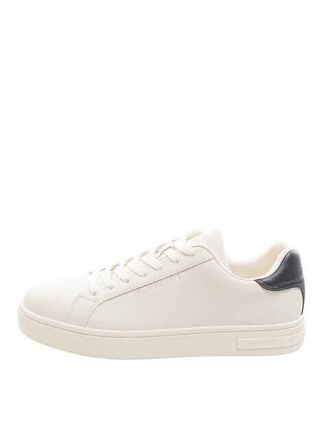 A|X COURTSIDE Leather sneakers off white + deep navy - Men’s shoes
