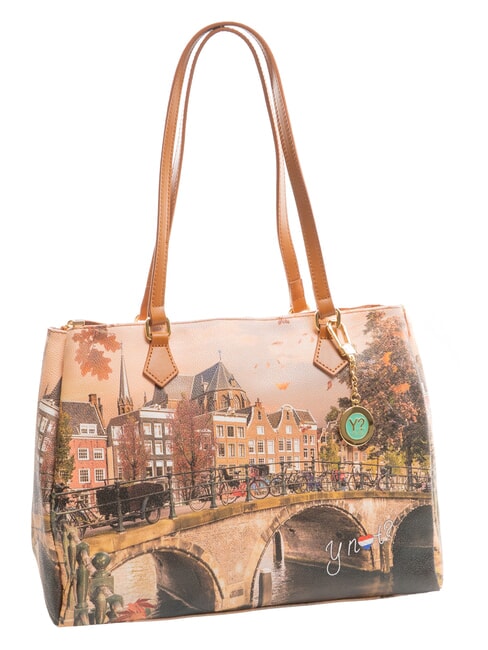 YESBAG Printed shoulder bag autumn river - Women’s Bags