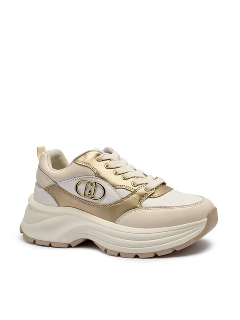 EVA 06 Chunky leather sneakers milk/light gold - Women’s shoes