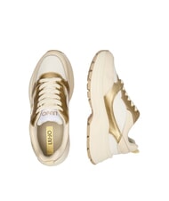 LIUJO EVA 06 Chunky leather sneakers milk/light gold - Women’s shoes - 3