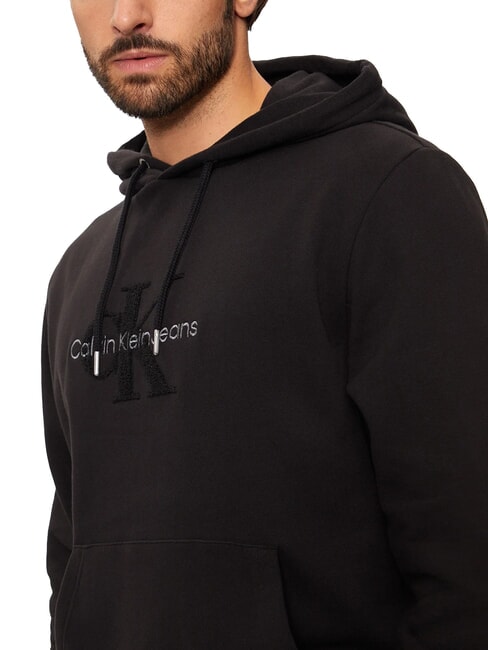 CK JEANS Hoodie with teddy logo ck black - Sweatshirts