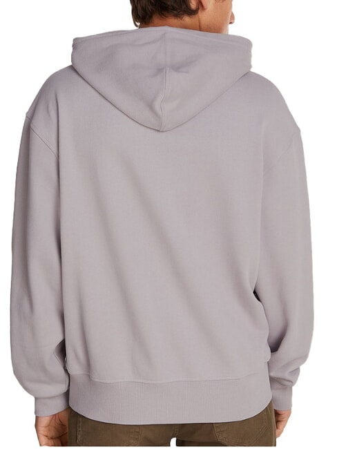 CK JEANS Hoodie with box logo gull gray - Sweatshirts