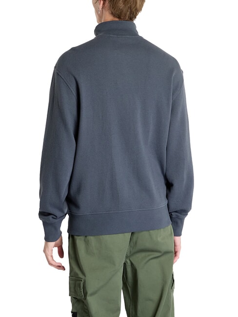 CK JEANS Full-zip turtleneck sweatshirt ebony - Sweatshirts
